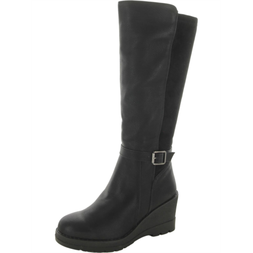 Volatile cabrillo womens faux leather platform mid-calf boots