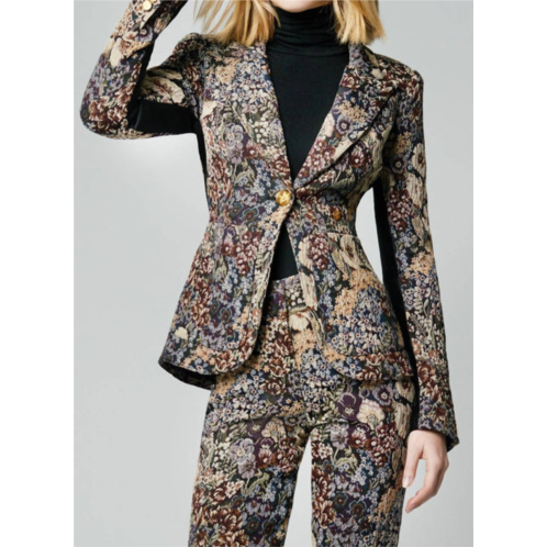 Smythe patch pocket tux stripe blazer in midnight tapestry w/ black