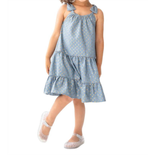 Mabel + Honey girls skylar dress in navy