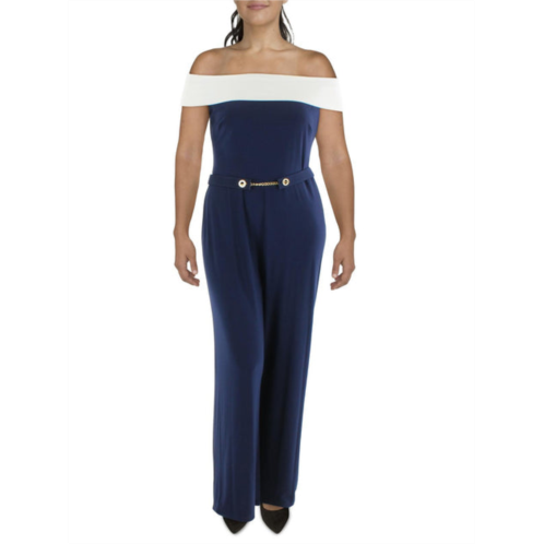 POLO RALPH LAUREN womens two tone wide leg jumpsuit