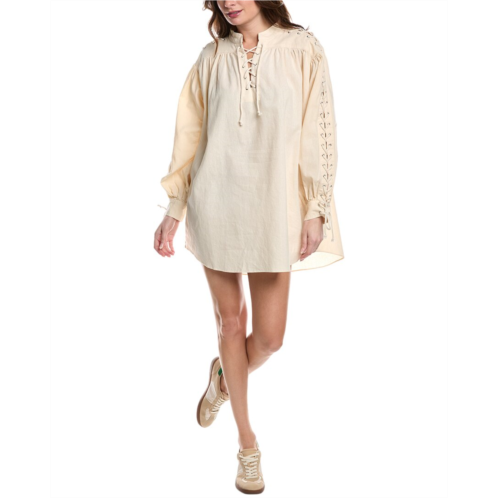 RE/DONE pirate linen-blend mini dress