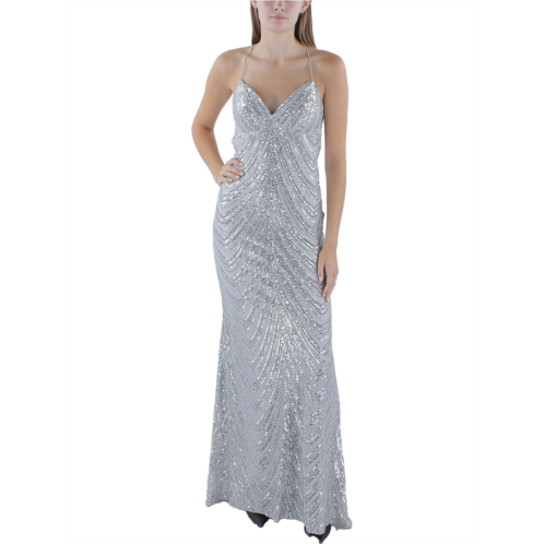 B. Darlin juniors womens sequined open back evening dress