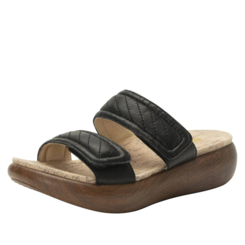 Alegria womens brayah rocker sandal in black