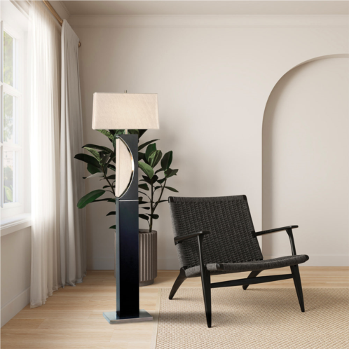 Nova of California half moon floor lamp charcoal gray room decorum lighting