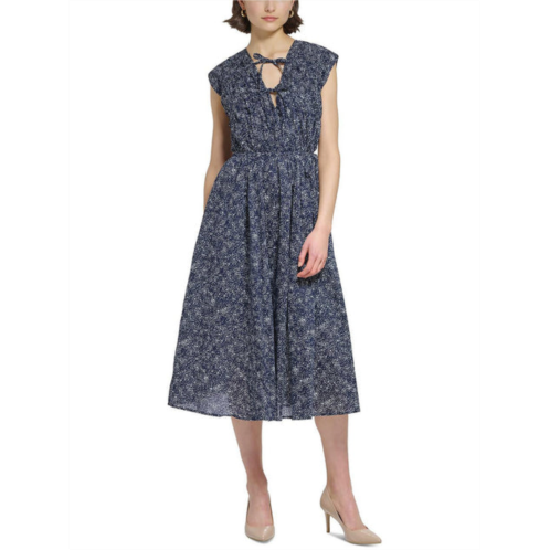 Calvin Klein womens printed sleeveless midi dress