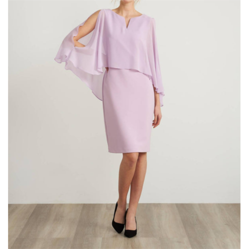 Joseph Ribkoff chiffon overlay dress in lavender