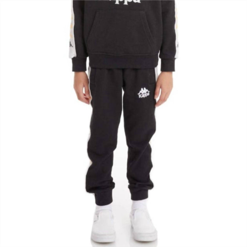 Kappa kids 222 banda alanz 3 sweatpant in black smoke