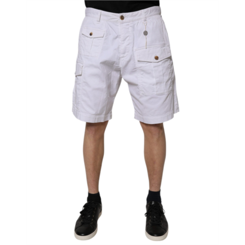 Dsquared² cargo blue mid waist casual bermuda mens shorts