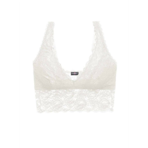 Cosabella womens never say never extended plunge longline bralette in white