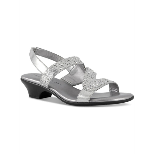 Karen Scott elinna womens sparking asymmetrical straps ankle strap