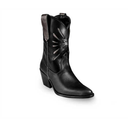 BALA DI GALA womens italian western premium leather show boots in black