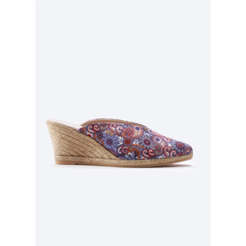 Viscata truja limited edition canvas espadrille mule wedges