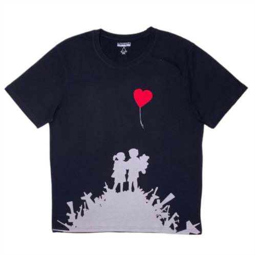 Eleven Paris mens life is a joke heart balloon t-shirt in black