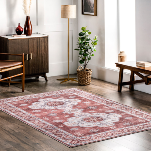 NuLOOM norma machine washable traditional medallion area rug