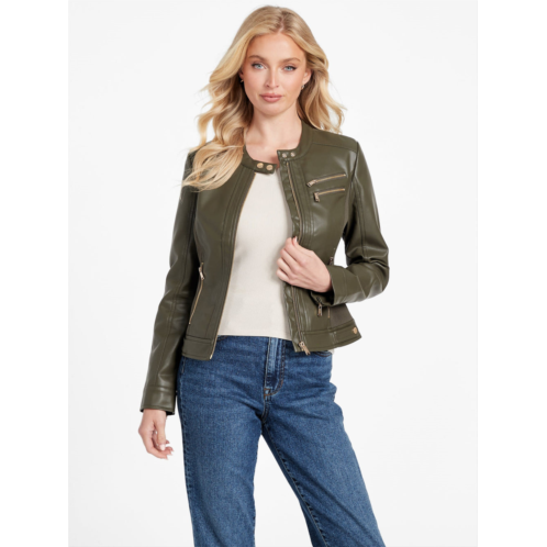 Guess Factory zona faux-leather jacket