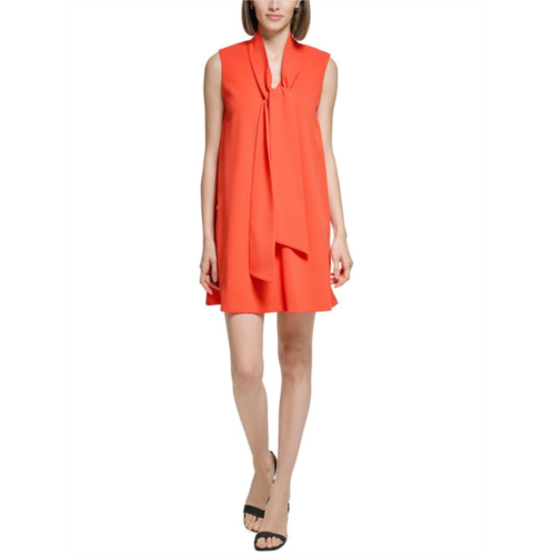 Calvin Klein womens tie neck short mini dress