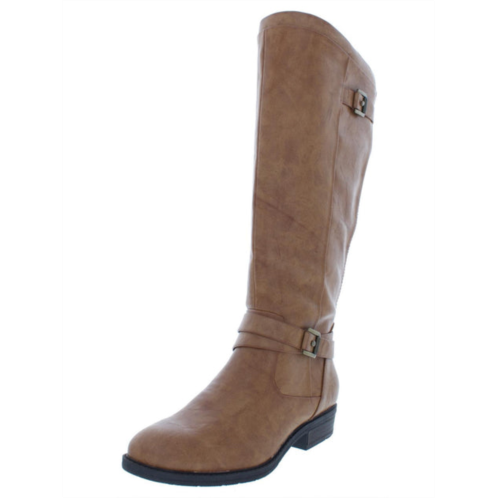 Baretraps yalina2 womens wide calf faux leather riding boots