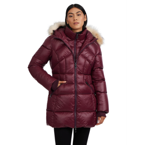 Pajar womens ares fixed hood puffer with fixed bib