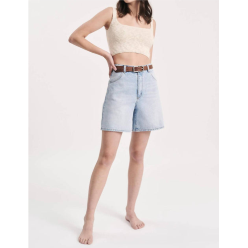 ROLLA super mirage denim short in lyocell blue