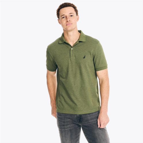 Nautica mens classic fit heather deck polo