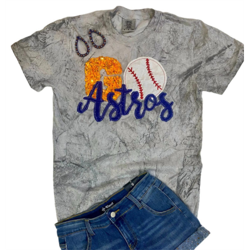 Comfort Colors womens houston astros marble tee in grey