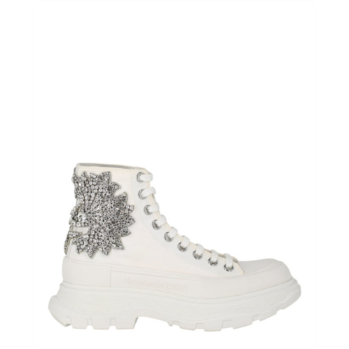 Alexander McQueen crystal embellished tread slick boots