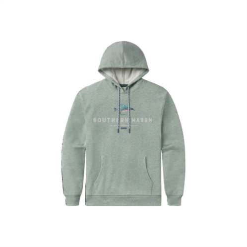 Southern Marsh mens hecho heather hoodie in burnt sage