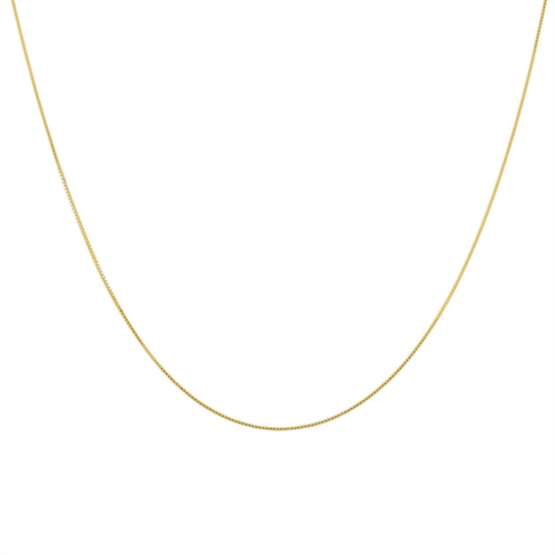 SSELECTS 14k yellow gold box chain with spring ring clasp