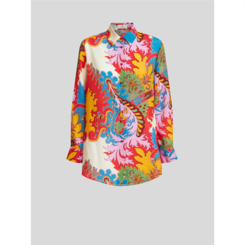 ETRO multi-coloured paisley print silk shirt