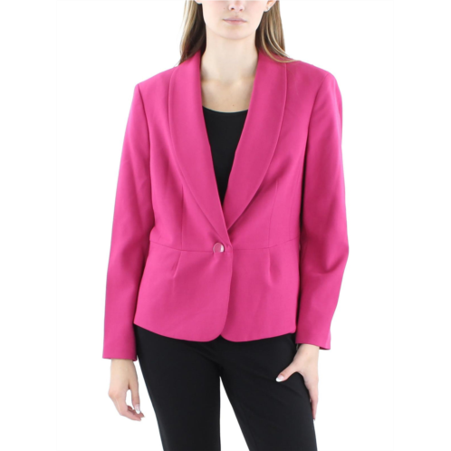 Le Suit petites womens shawl collar work one-button blazer