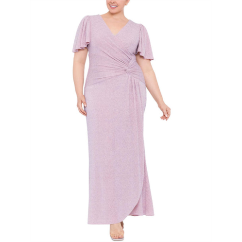 Xscape plus womens glitter evening maxi dress