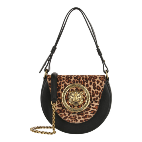 Just Cavalli icon leather shoulder bag