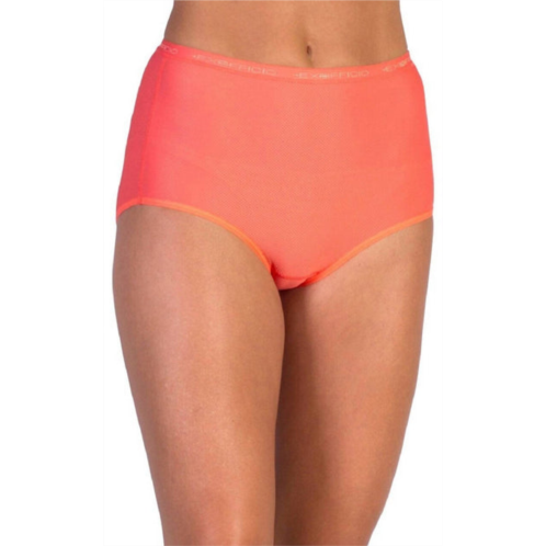 ExOfficio give-n-go full cut brief panty in hot coral