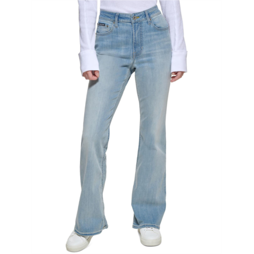 DKNY Jeans boerum womens slimming high rise flare jeans