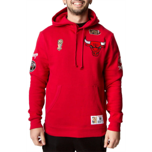 Mitchell & Ness mens nba chicago bulls champ city hoodie in scarlet