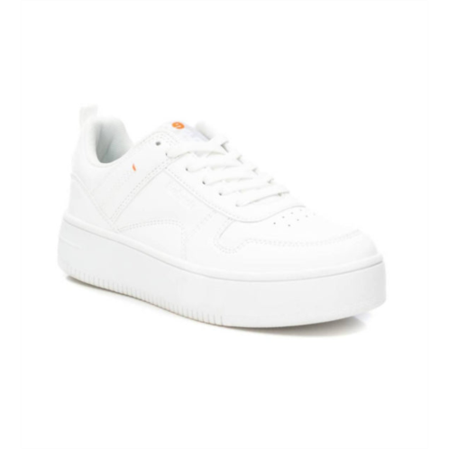 Xti womens lace-up sneakers in white