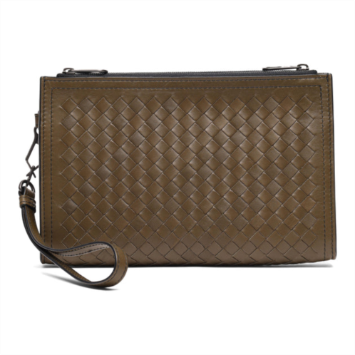 Bottega Veneta intrecciato leather wristlet bag