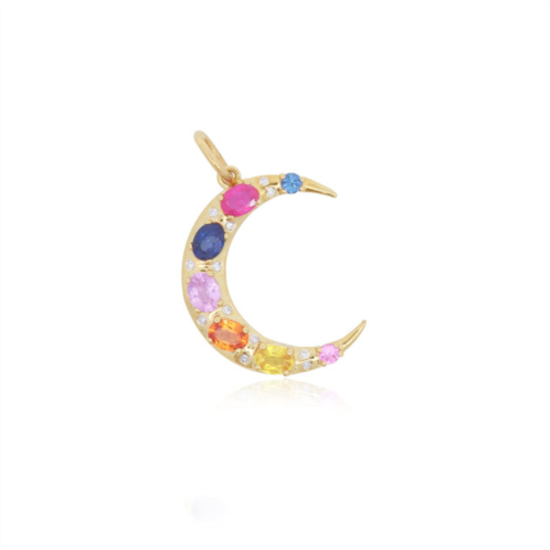 The Lovery rainbow sapphire moon charm