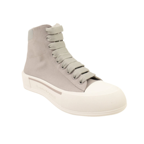 Alexander McQueen deck plimsoll hi-top sneakers - gray