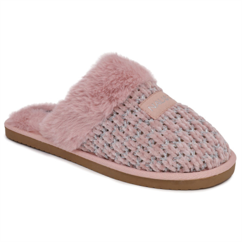 Nautica womens faux-fur-lined slipper