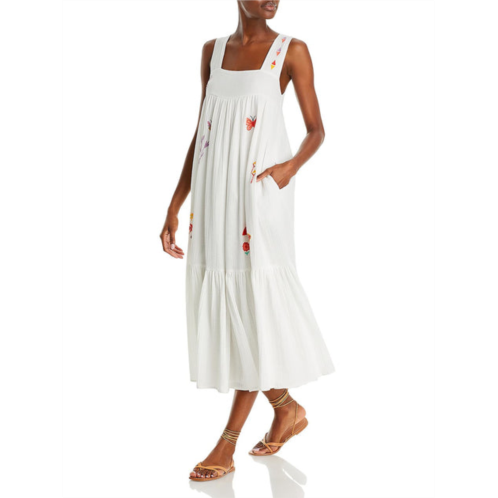 Mother the love story womens gauze embroidered shift dress