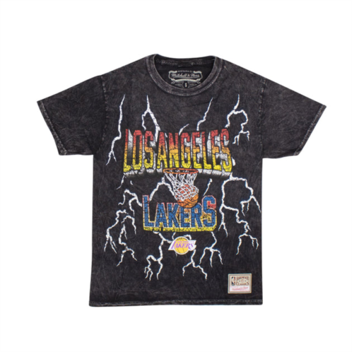 MITCHELL & NESS black nba vintage lightning lakers t-shirt