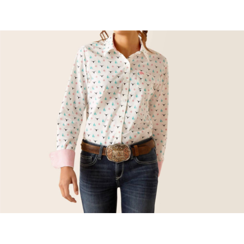 ARIAT kirby stretch shirt in steer garden