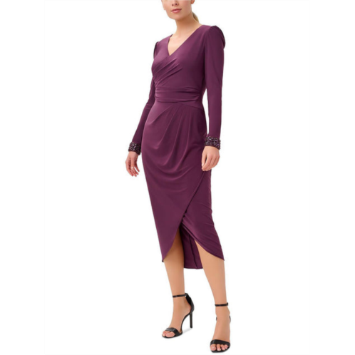 Adrianna Papell womens surplice tea wrap dress