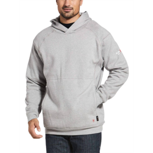 ARIAT mens rev pullover hoodie in silver fox heather