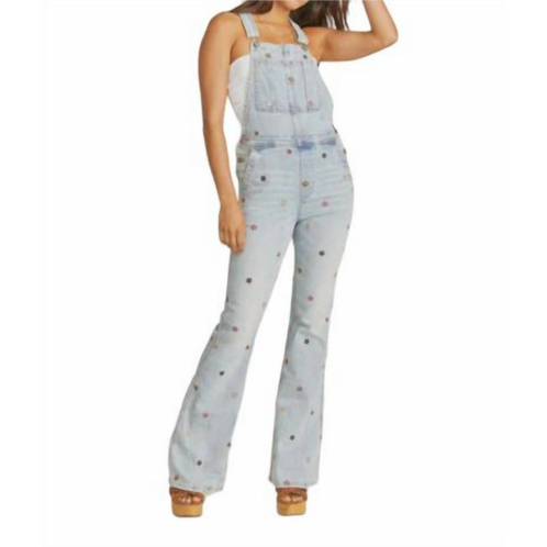 DRIFTWOOD flare overalls in light wash