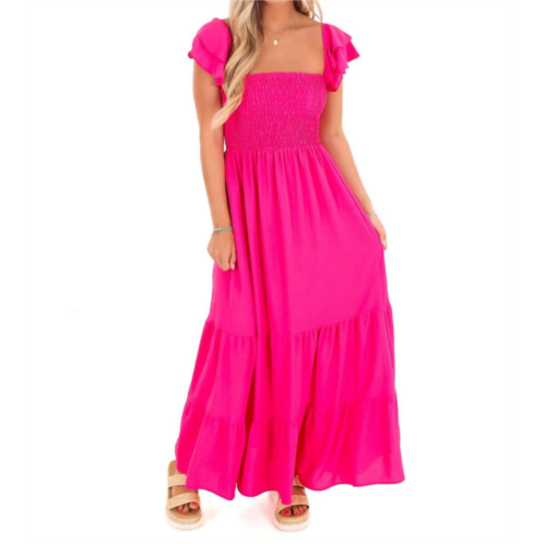 Ces Femme what happens now maxi dress in hot pink