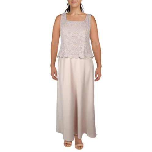 Alex Evenings petites womens lace long evening dress