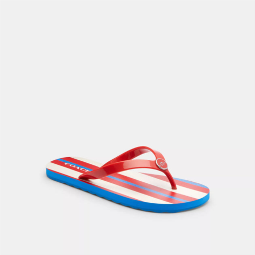 Coach Outlet zayn flip flop with stripe print