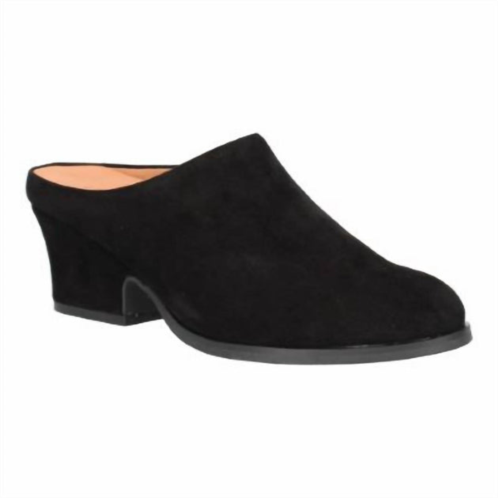 womens jiya clog in black suede